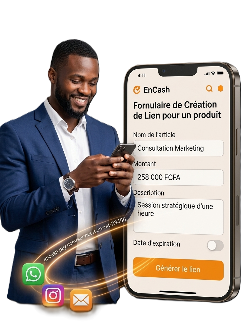 Formulaire de paiement EnCash sur smartphone