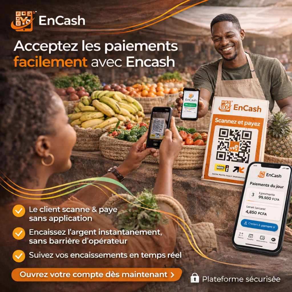 Encish EnCash — Paiement Mobile Money MTN MoMo & Orange Money au Cameroun